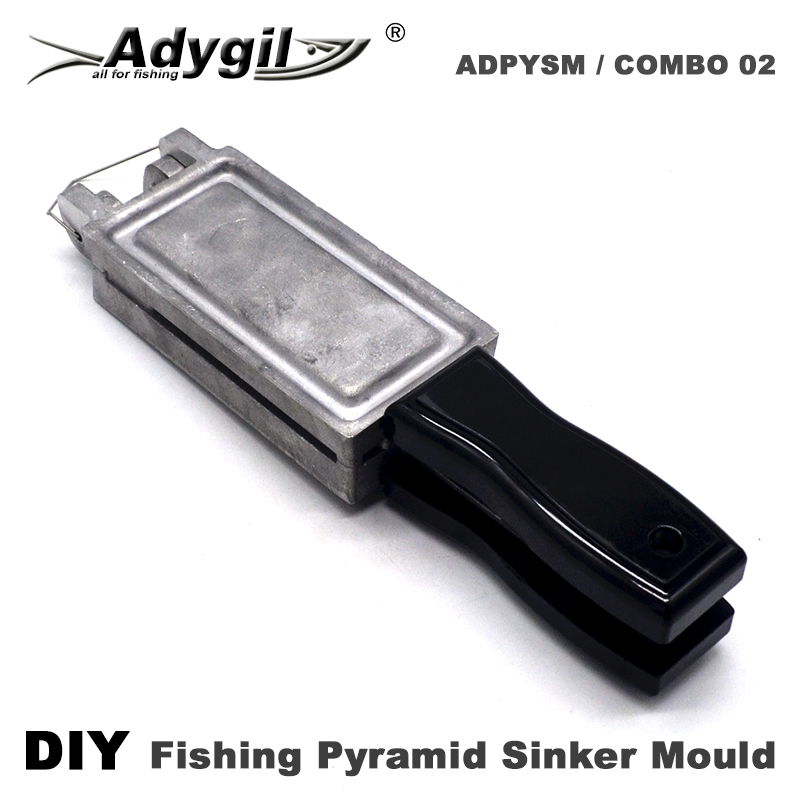 Fishing Depth Finder - Adygil แม่พิมพ์ Sinker พีระมิดตกปลา DIY มี5ช่องและ30กรัม40กรัม50กรัม60กรัม80กรัม30ชิ้น18มม.