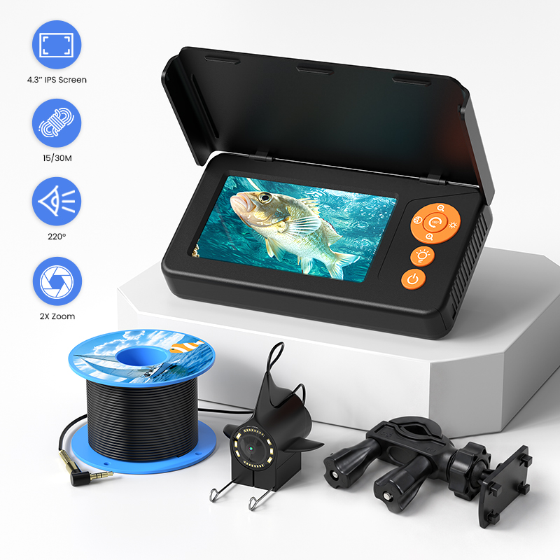 Fish Finder Cable - กล้องตกปลาใต้น้ำ หน้าจอ 4.3 นิ้ว แบบพกพา พร้อมระบบมองเห็นในที่มืด