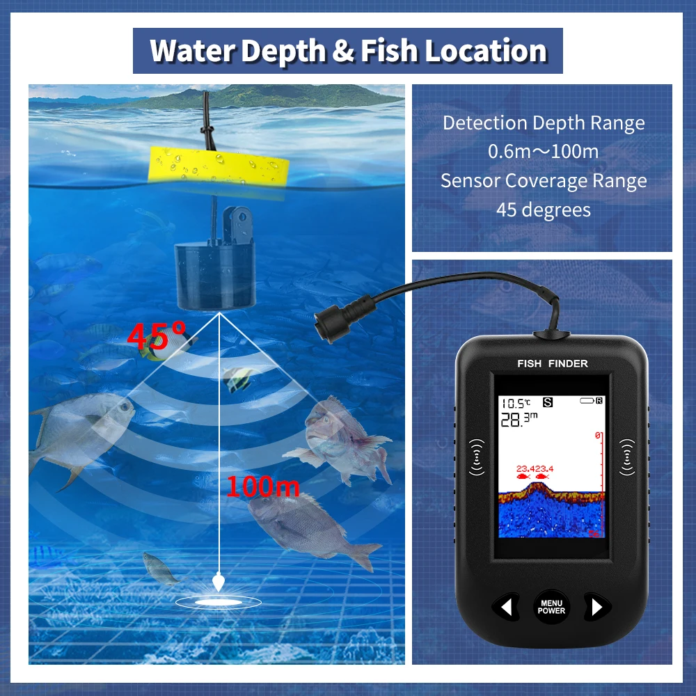 เครื่องหาปลา Erchang XF03 45 อ - Fish Finder Cable บทวิจารณ์และราคา